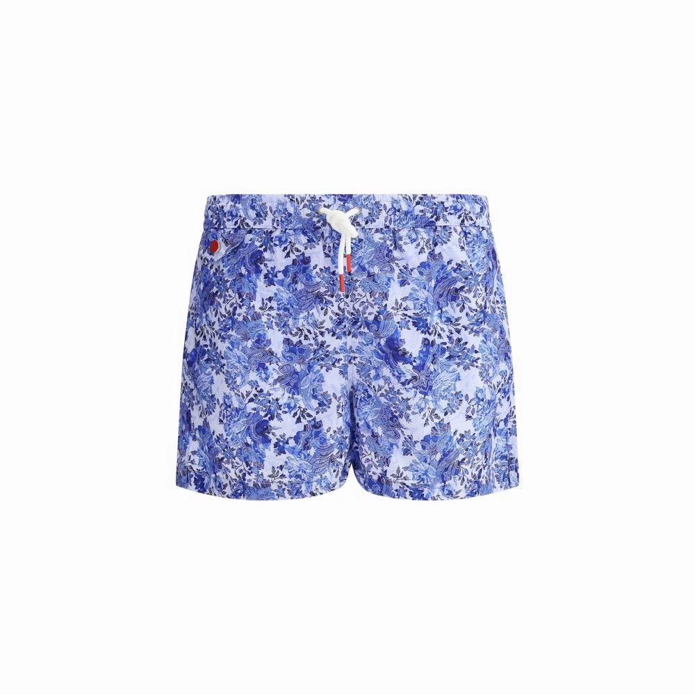 Kiton Paisley print Men's Swimshorts mens full coverage swimwear, stylish mens swim trunks