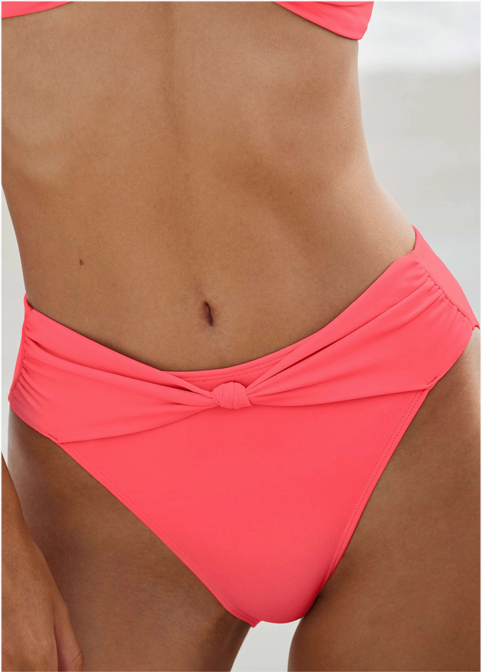 Knot Detail Midi Bottom - Ocean Coral