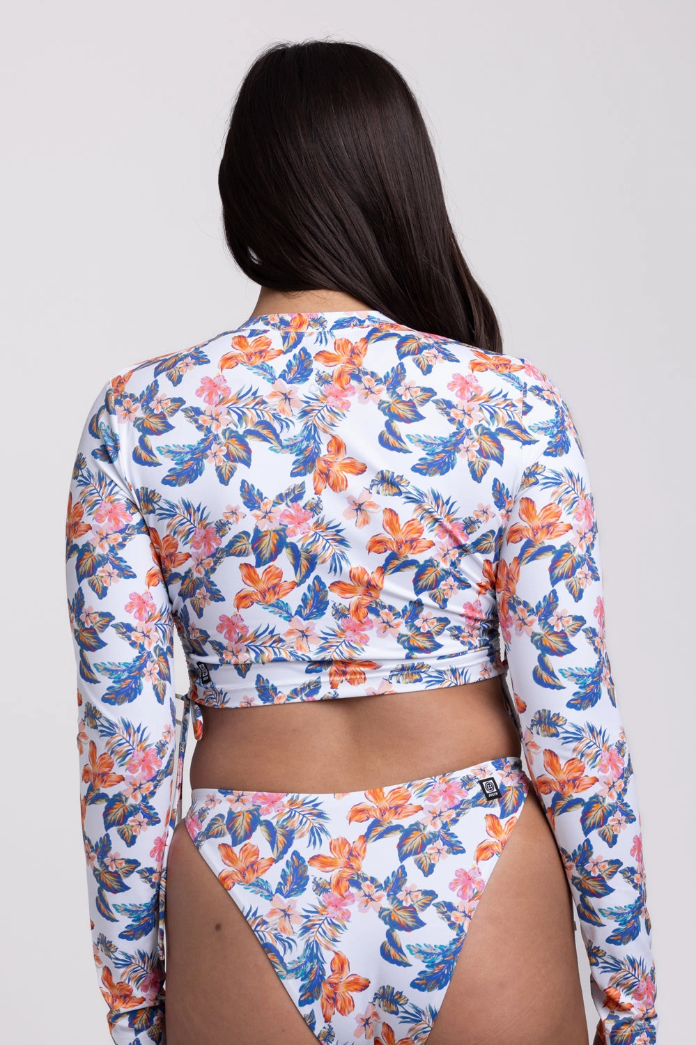 Kylie Long Sleeve Crop Rashie - Flora Tiki