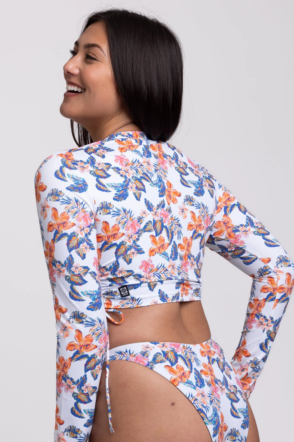 Kylie Long Sleeve Crop Rashie - Flora Tiki