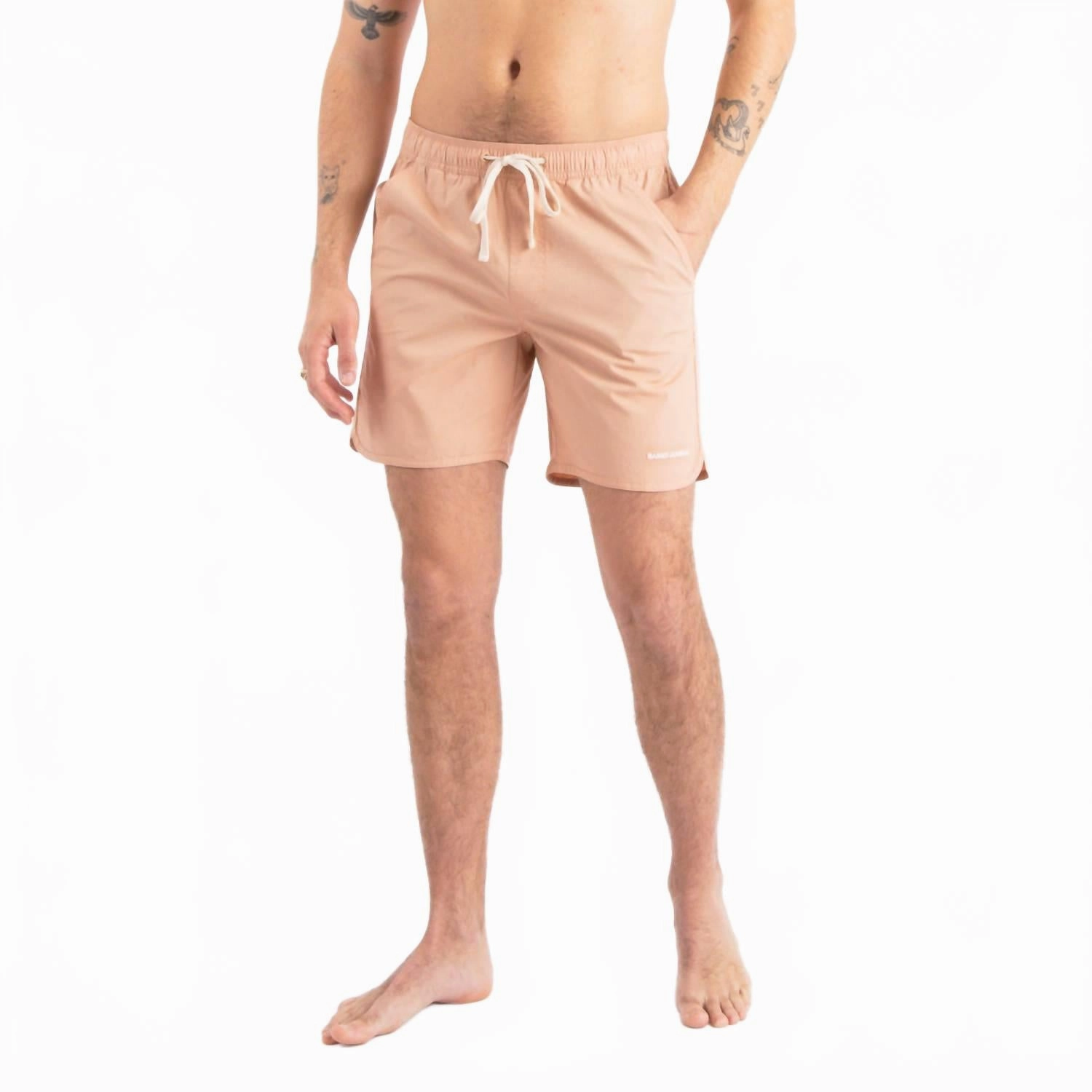 Label Boardshort In Maple mens full coverage swimwear, stylish mens swim trunks