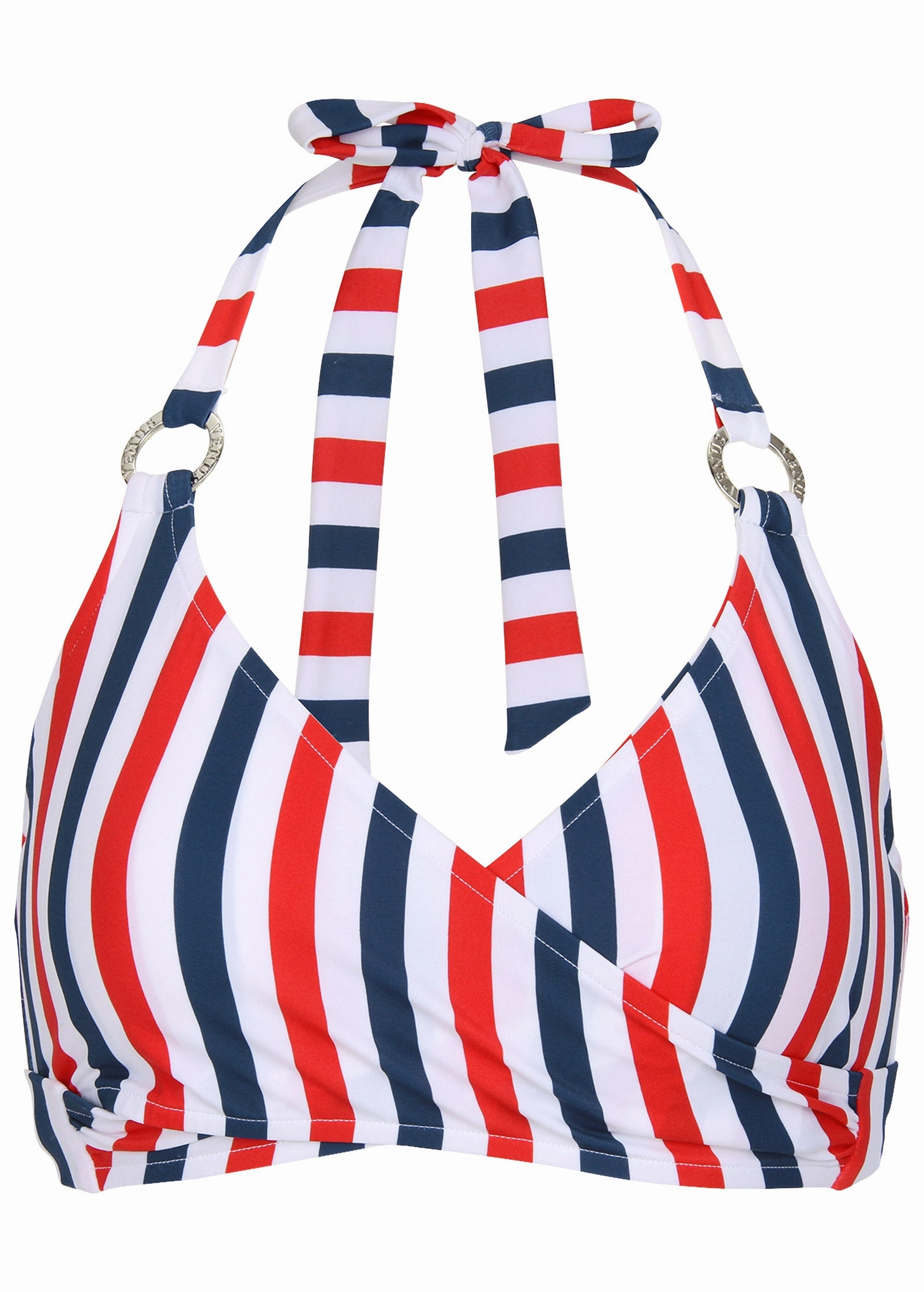Laguna Wrap Underwire Top - Americana Stripe Large