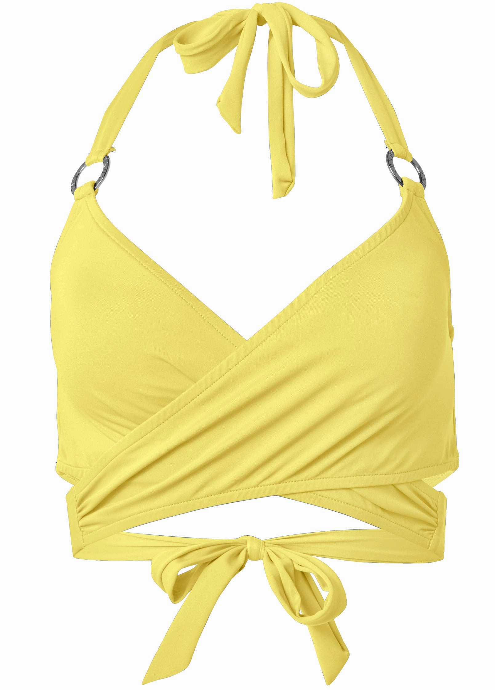 Laguna Wrap Underwire Top - Pastel Yellow