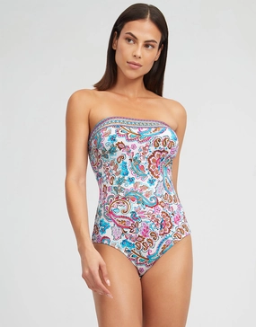 Laia Bandeau Swimsuit tummy control swimwear women, slimming swimsuits