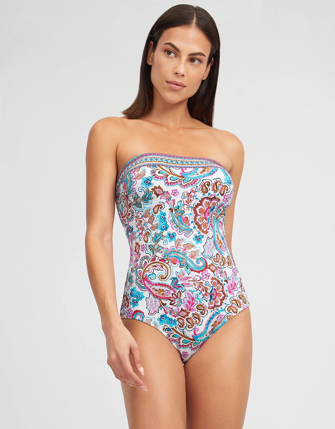 Laia Bandeau Swimsuit plus size swimwear women, curvy womens swimsuits