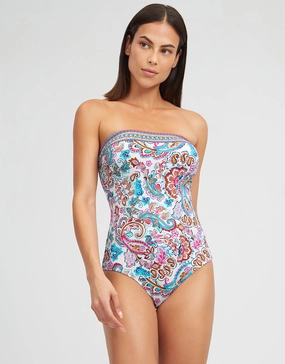 Laia Bandeau Swimsuit womens resort swimwear, flattering one-piece swimsuits
