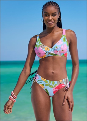 Lattice Side Bikini Bottom - Soft Meadow modest swim bottoms women, comfortable bikini bottoms
