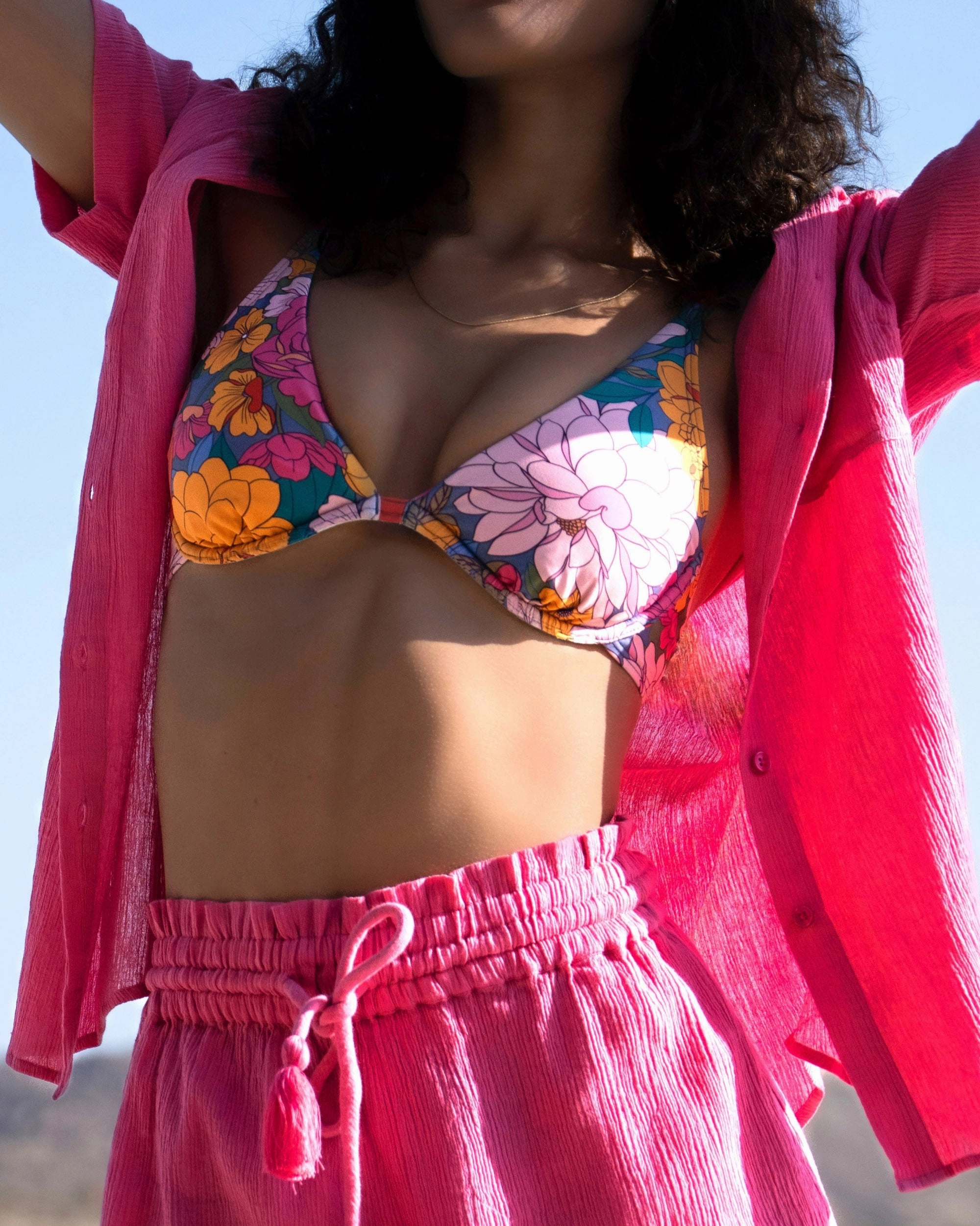 Leah Top   Classic Midrise Bottom in Zinnia Fields
