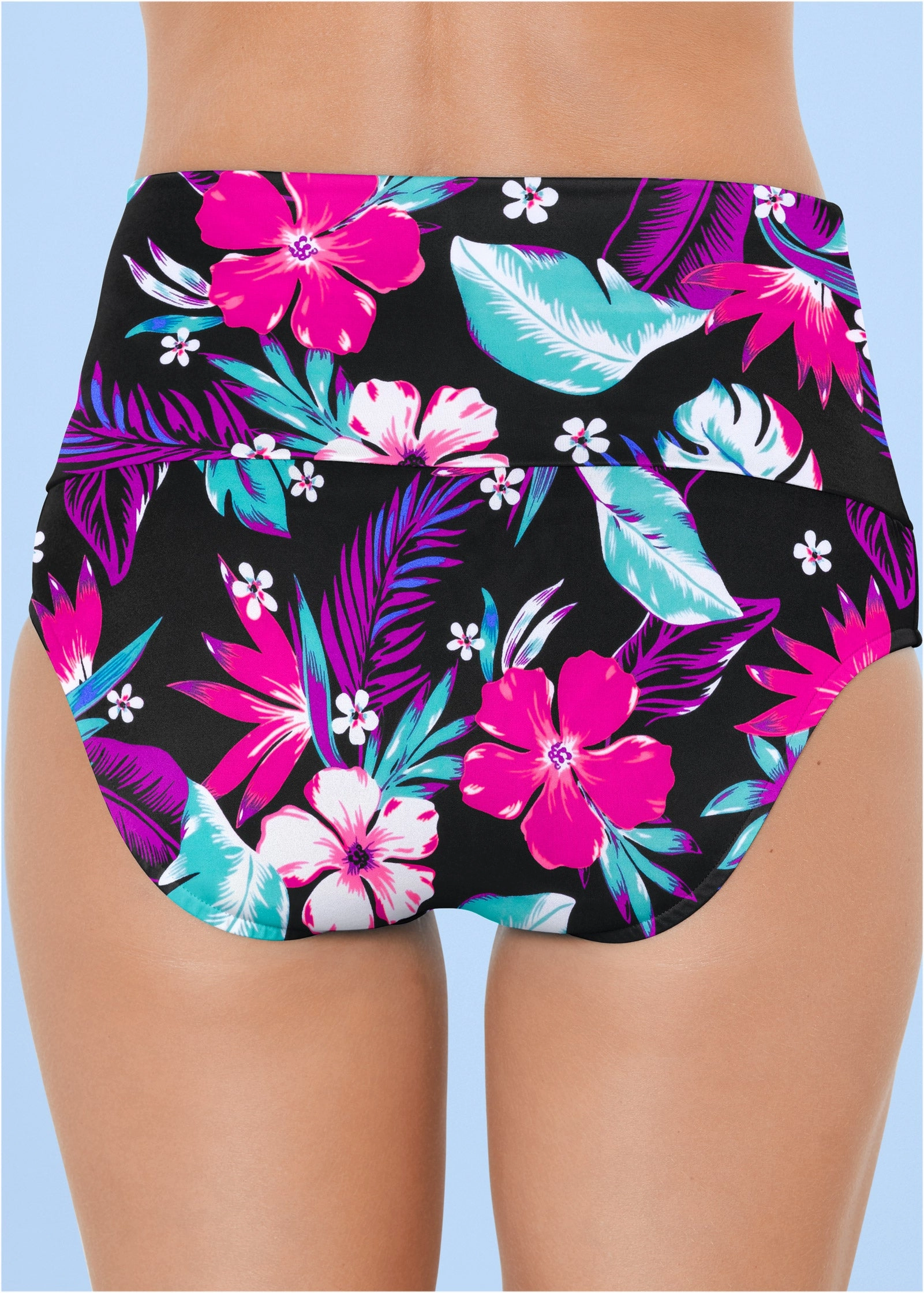 Leila High-Waist Bottom - Neon Tropical