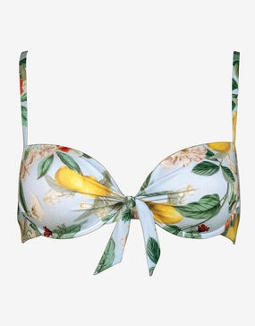 Lemon Infusion Underwire Bikini Top stylish swimwear tops, womens beach tops