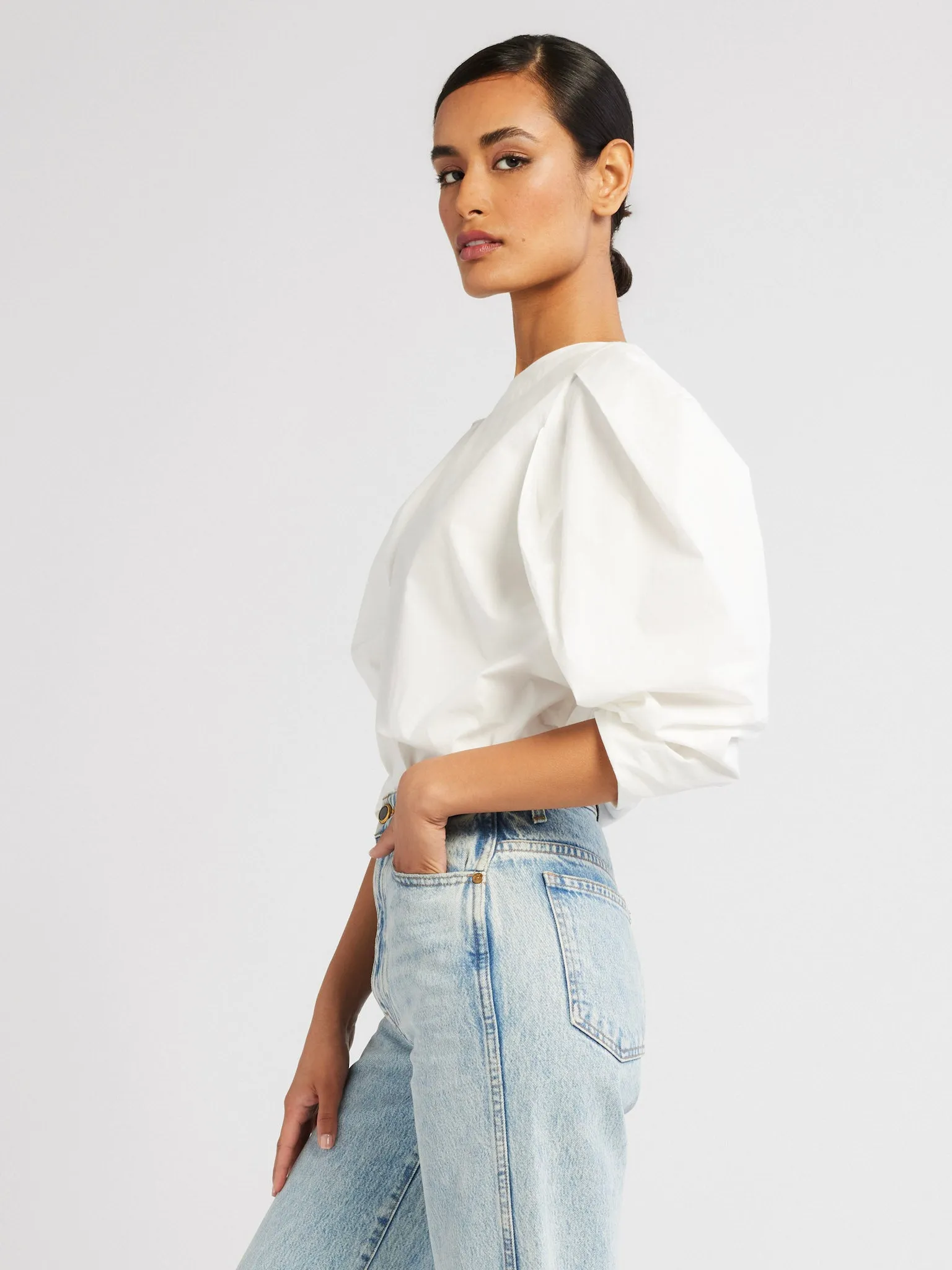 Lila Top in White
