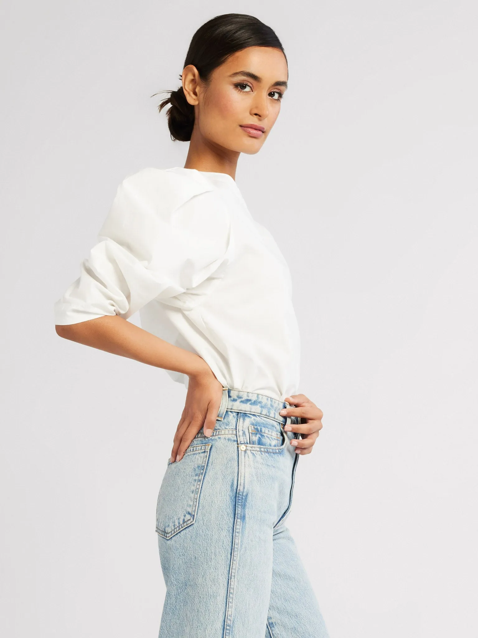 Lila Top in White