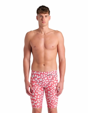Limited Edition Powerskin ST NEXT Jammer - Leopard Skin Geranium arena swimwear for men, arena competitive swimsuits
