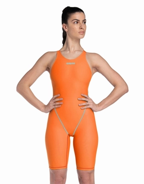 Limited Edition Powerskin ST NEXT Open Back - Orange/Teal arena swimwear for men, arena competitive swimsuits