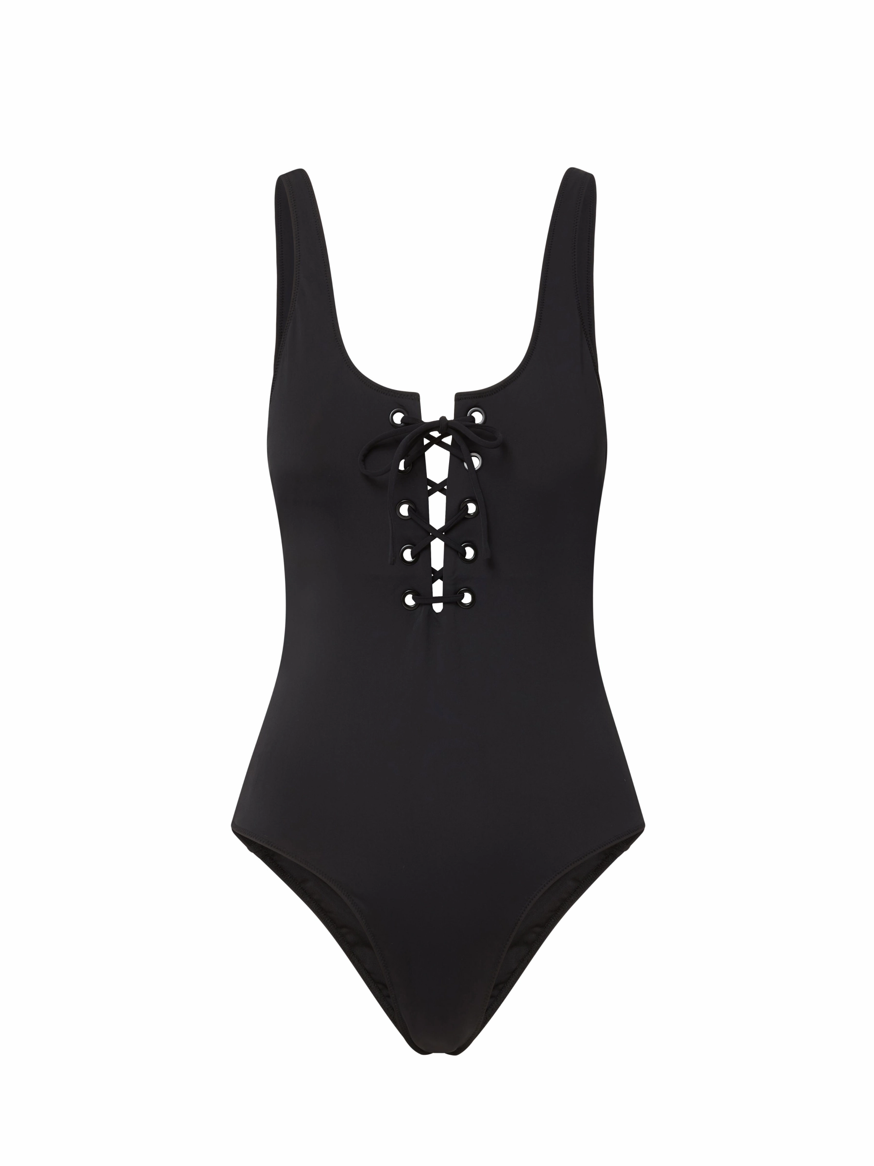 Lindsay One Piece Black high waist swimwear women, swimsuit for women beachwear