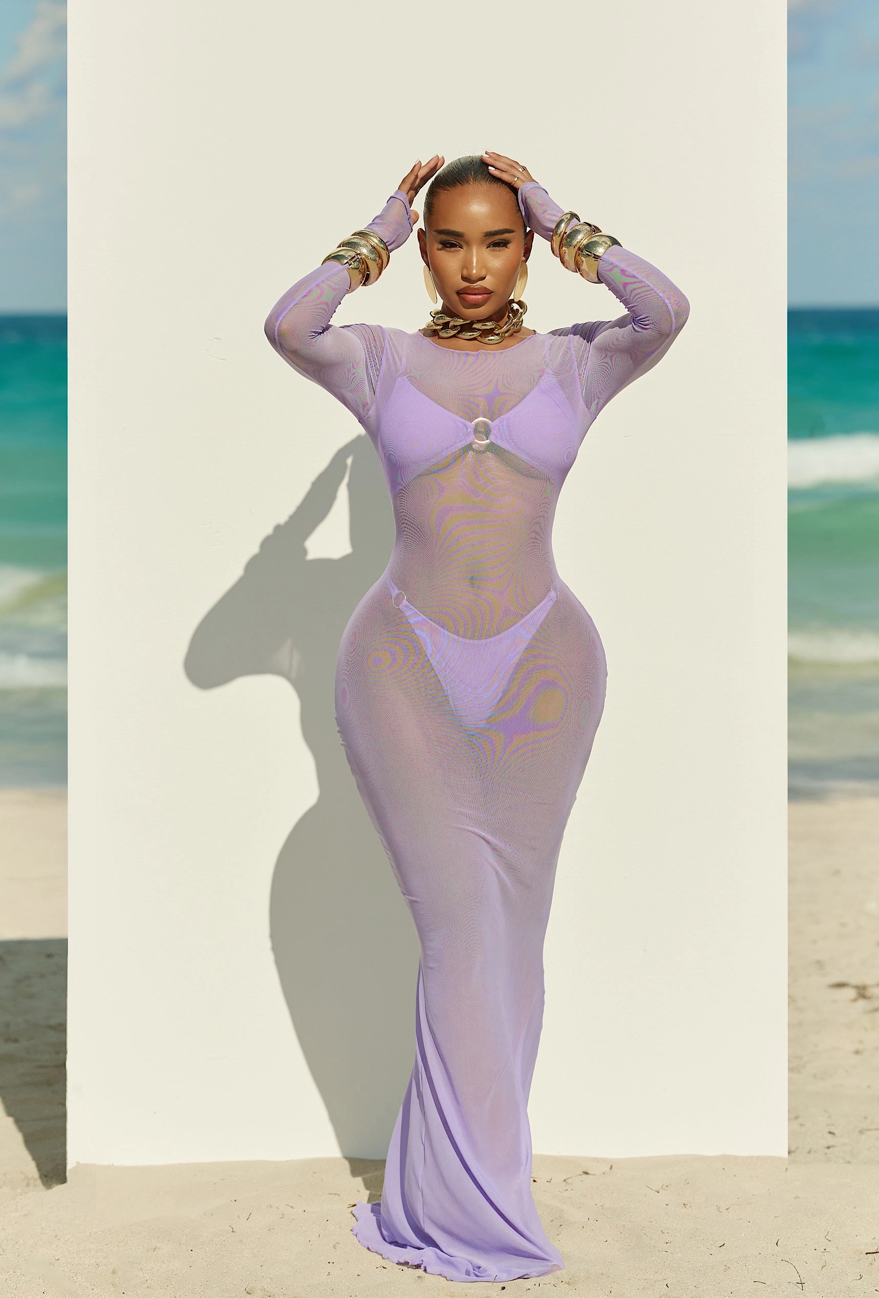 Linus Cover Up Dress - Lilac