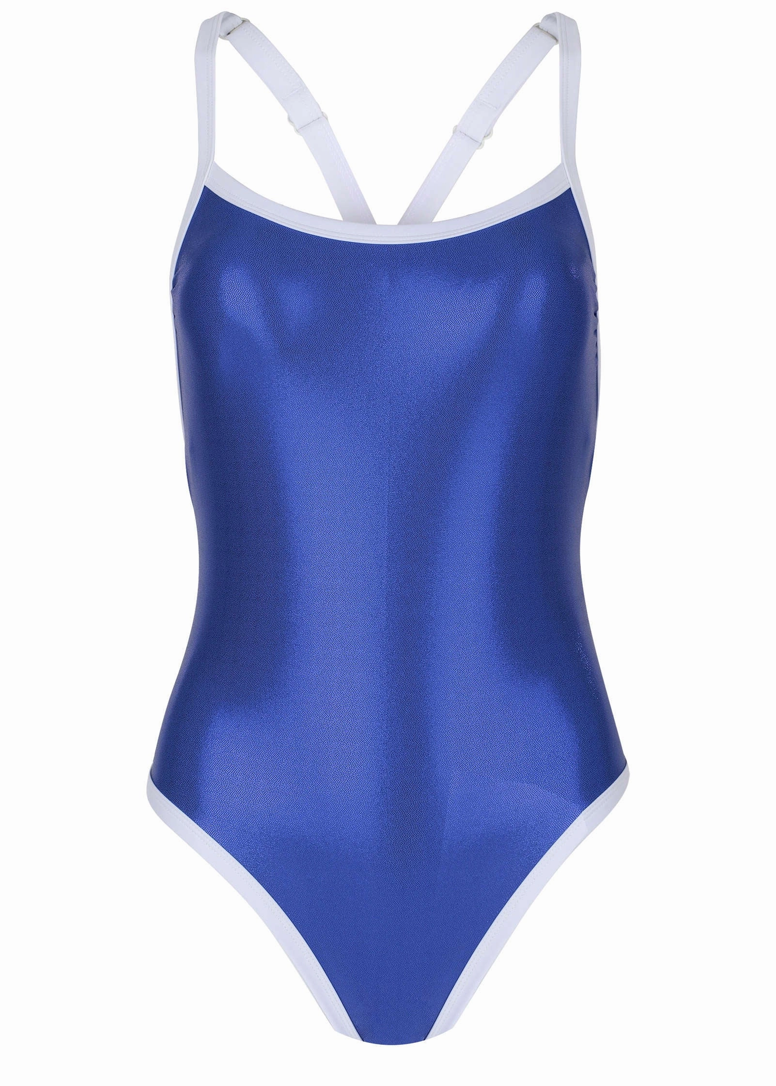 Liquid Leather One-Piece - Blue & White