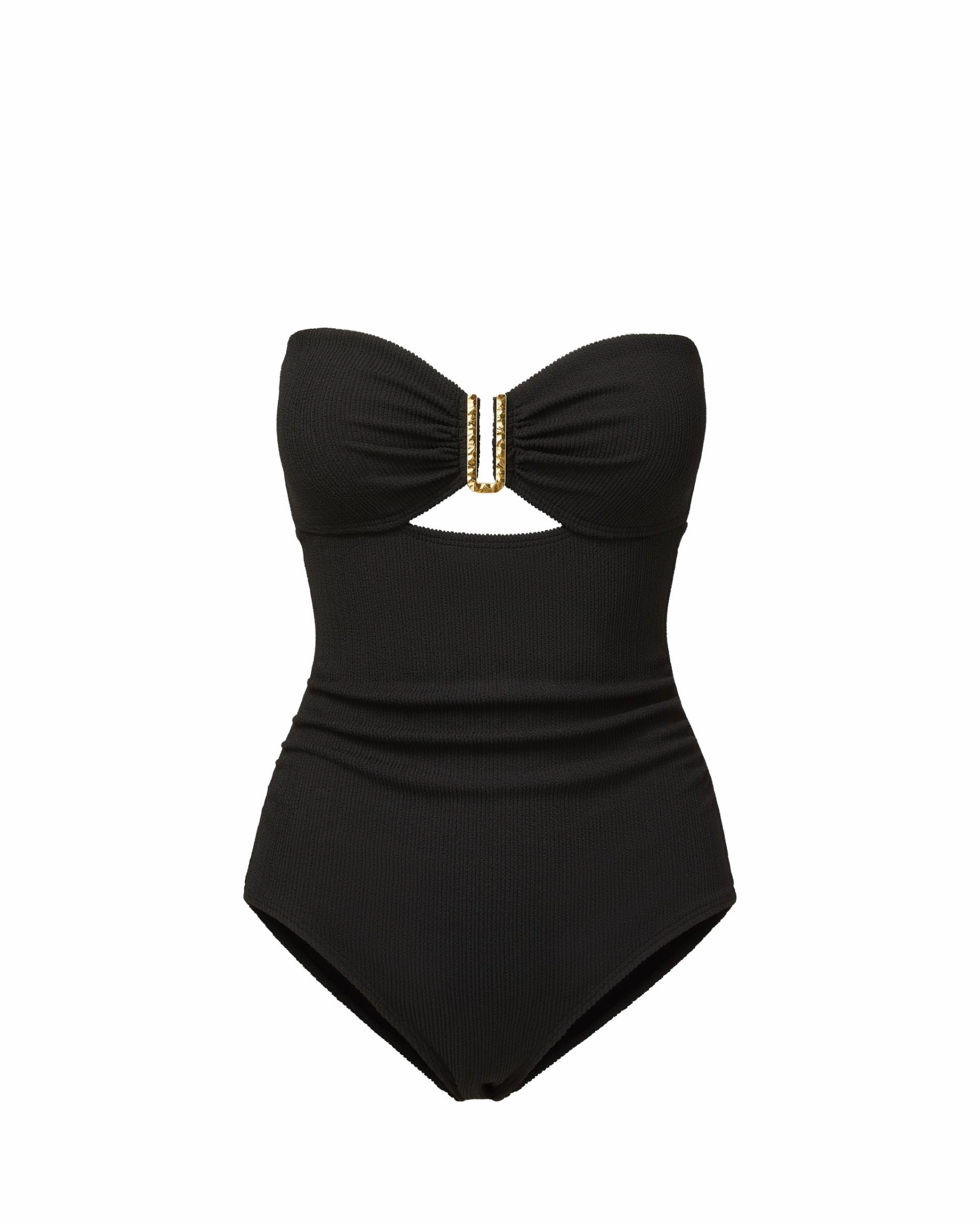 Lisa One Piece Black Texture