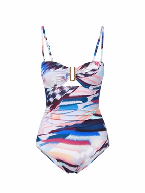 Lisa One Piece Mosaic fashionable beach swimwear, modern womens bikinis