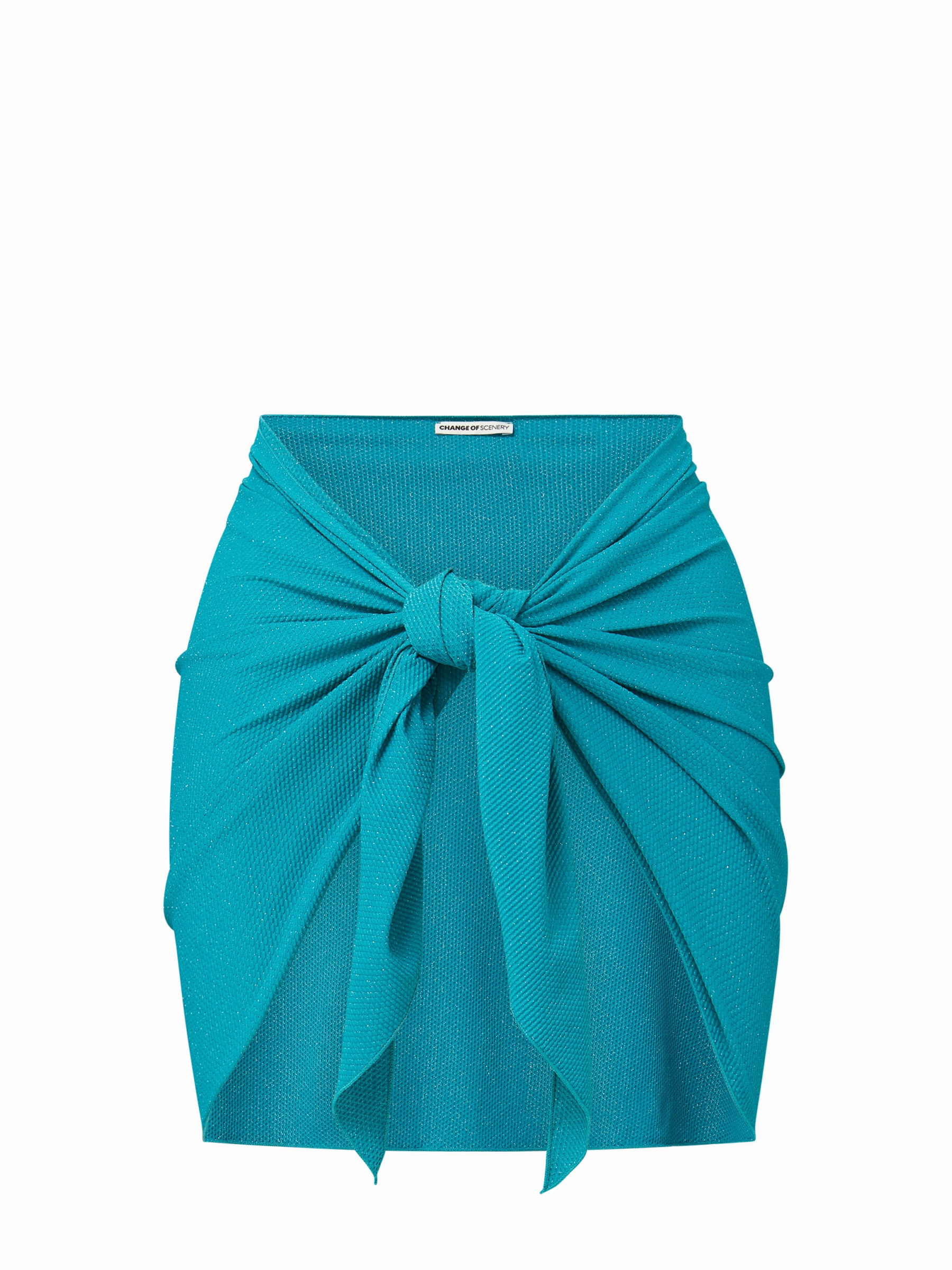Liv Sarong In Jungle Green Metallic Pique fashionable beach swimwear, modern womens bikinis