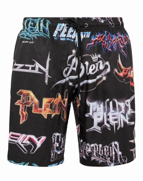 Long Swim-Trunks Logos mens beach swimwear, quick dry mens swimsuits