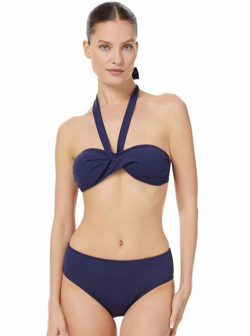 Loryn Top Navy Satin