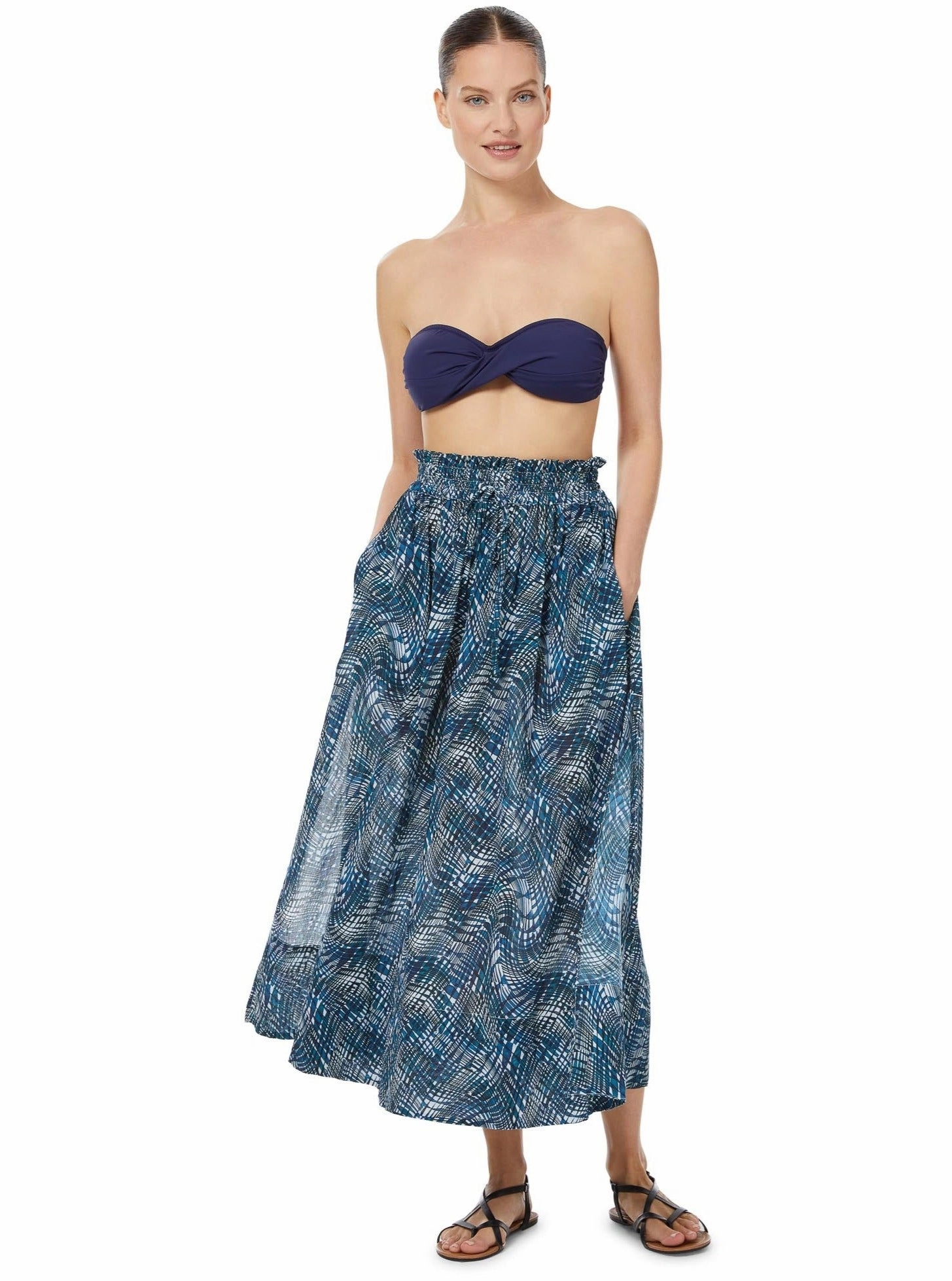 Loryn Top Navy Satin