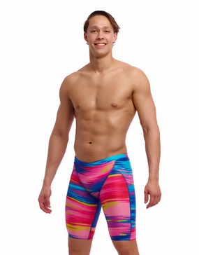 Lost Ocean Swim Training Jammer - Multi funky trunks swim shorts, mens funky trunks swimwear