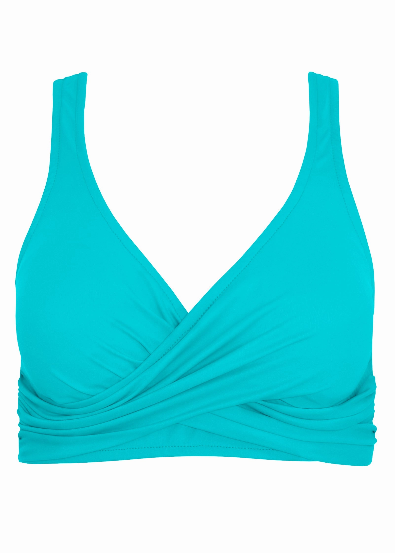 Lovely Lift Wrap Bikini Top - Aqua Reef