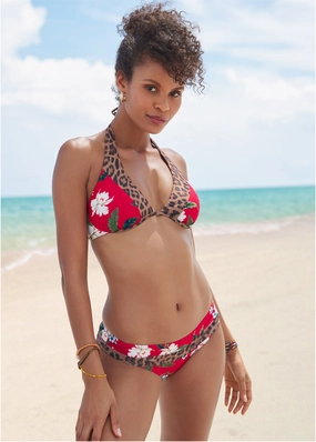 Low-Rise Cheeky Bottom - Tula Floral modest swim bottoms women, comfortable bikini bottoms