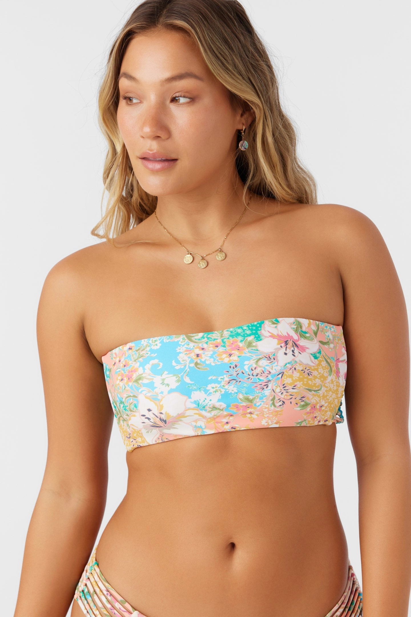 LUA FLORAL BELLS BANDEAU TOP