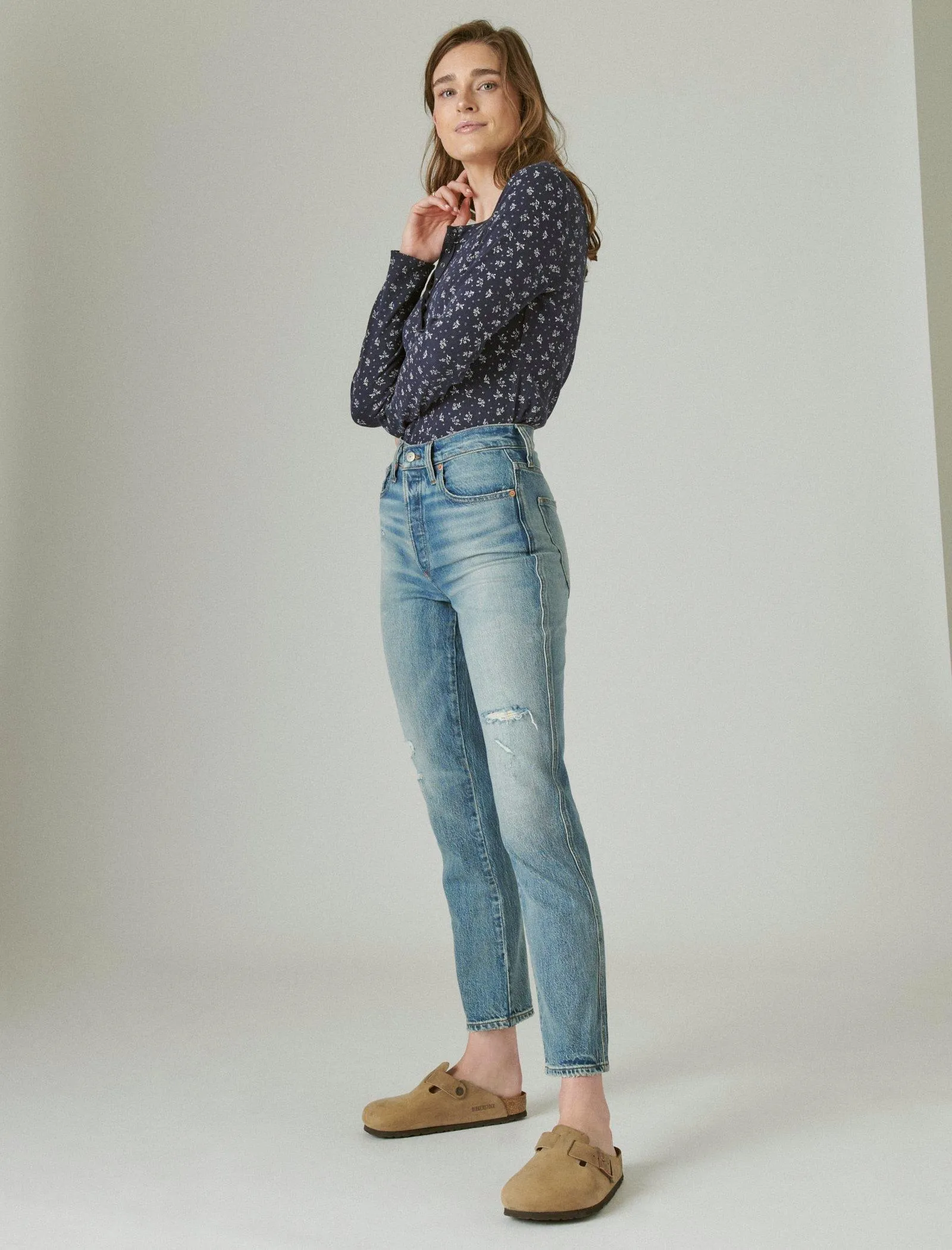 Lucky Brand Women's High Rise Drew Mom Jean
