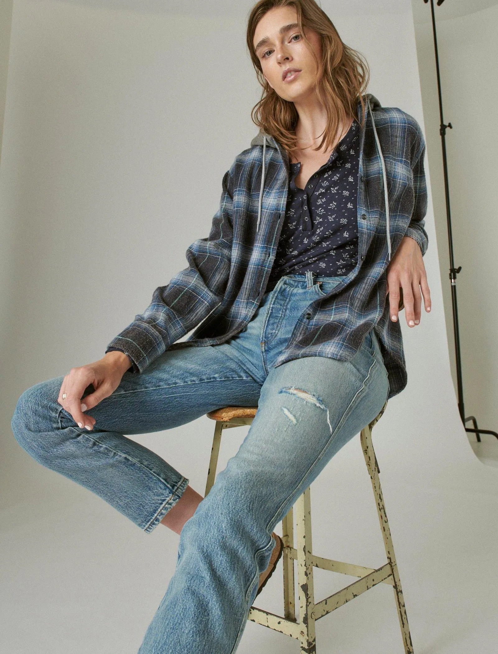 Lucky Brand Women's High Rise Drew Mom Jean