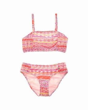 Lucky Brand Tile Print 2pc Bikini Set cute swimsuits for teen girls, modest teen swimwear