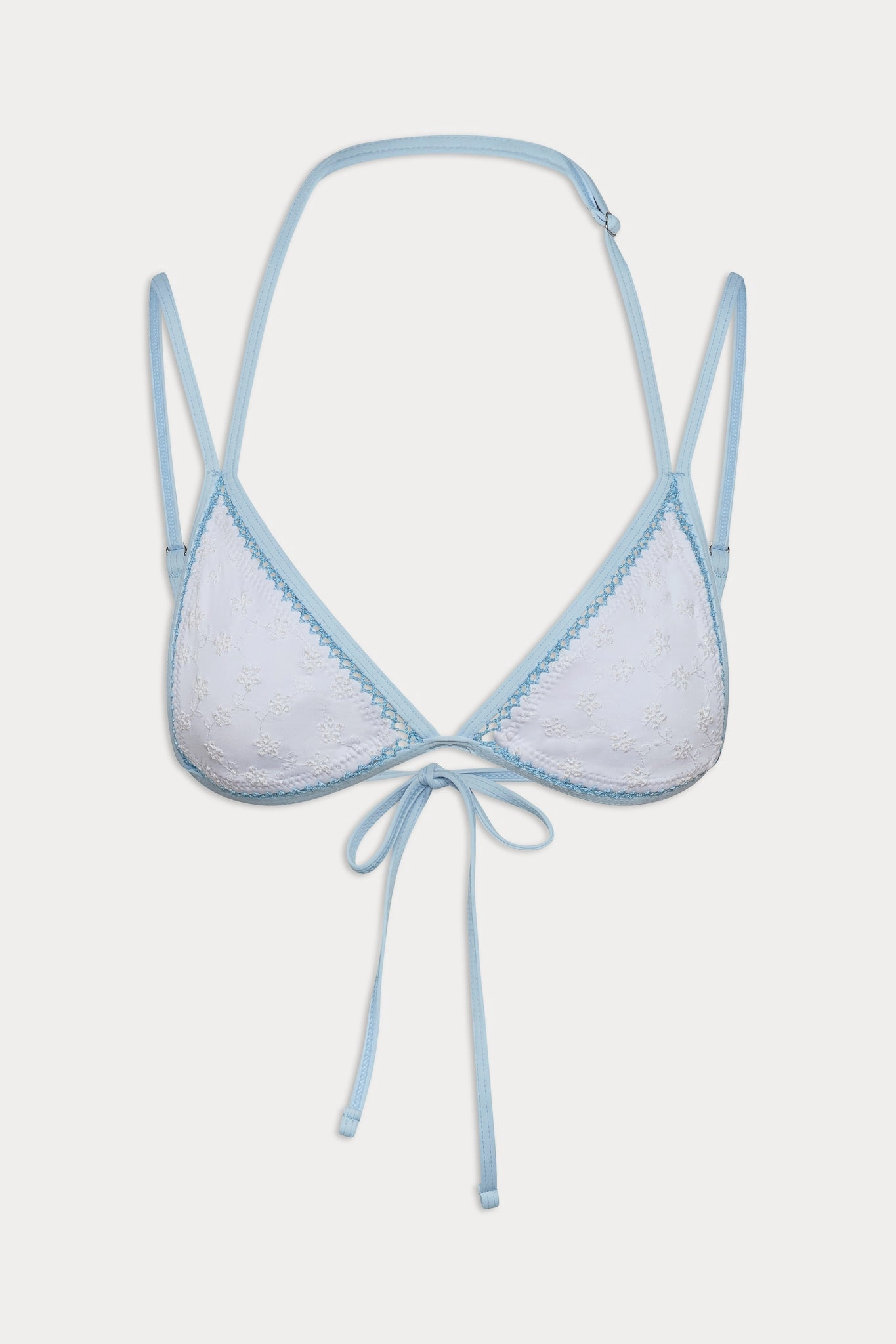 Luna Eyelet Bikini Top - Spring Cloud