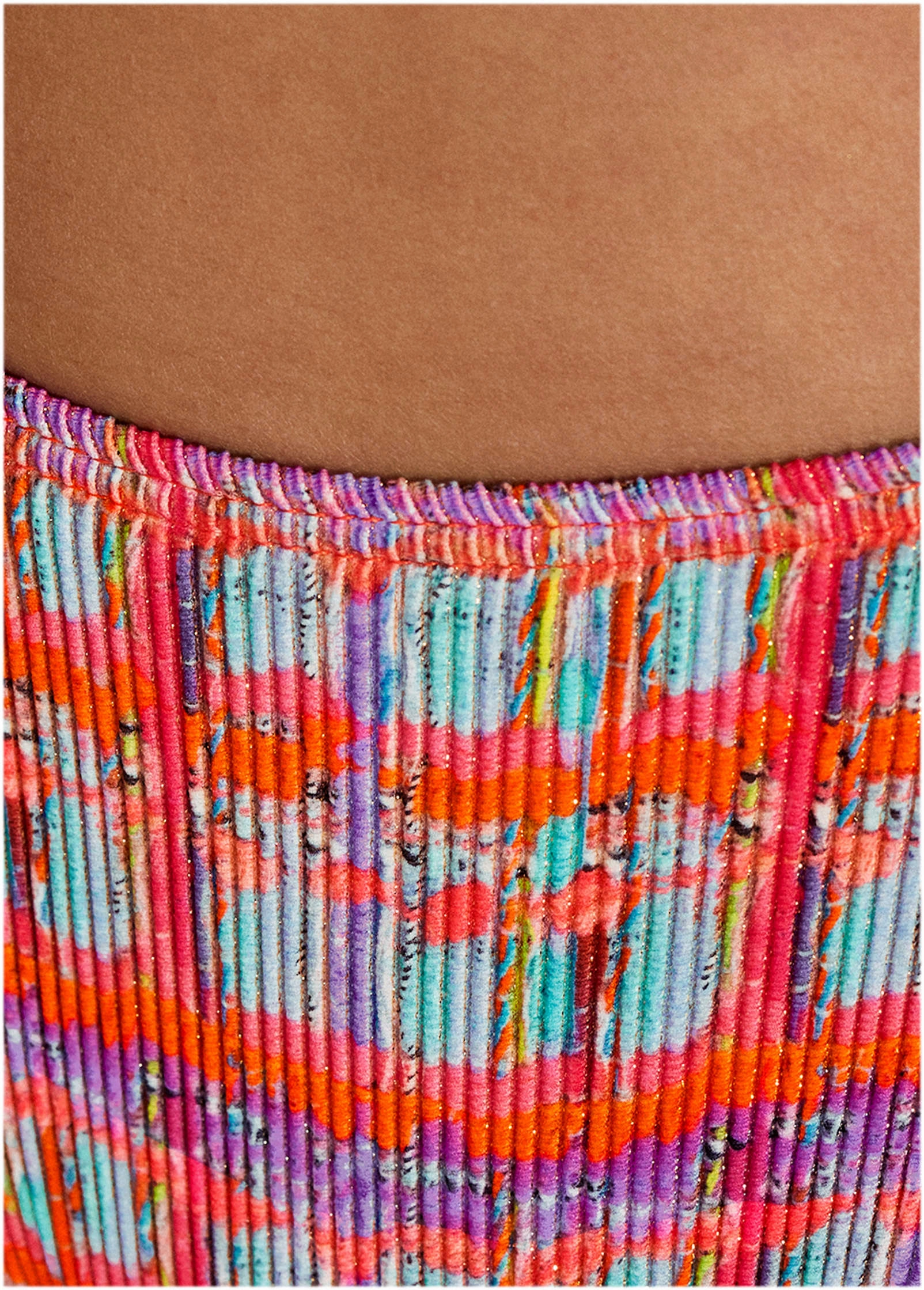 Lurex Rib Bali Moderate Bottom - Tweedy Plaid