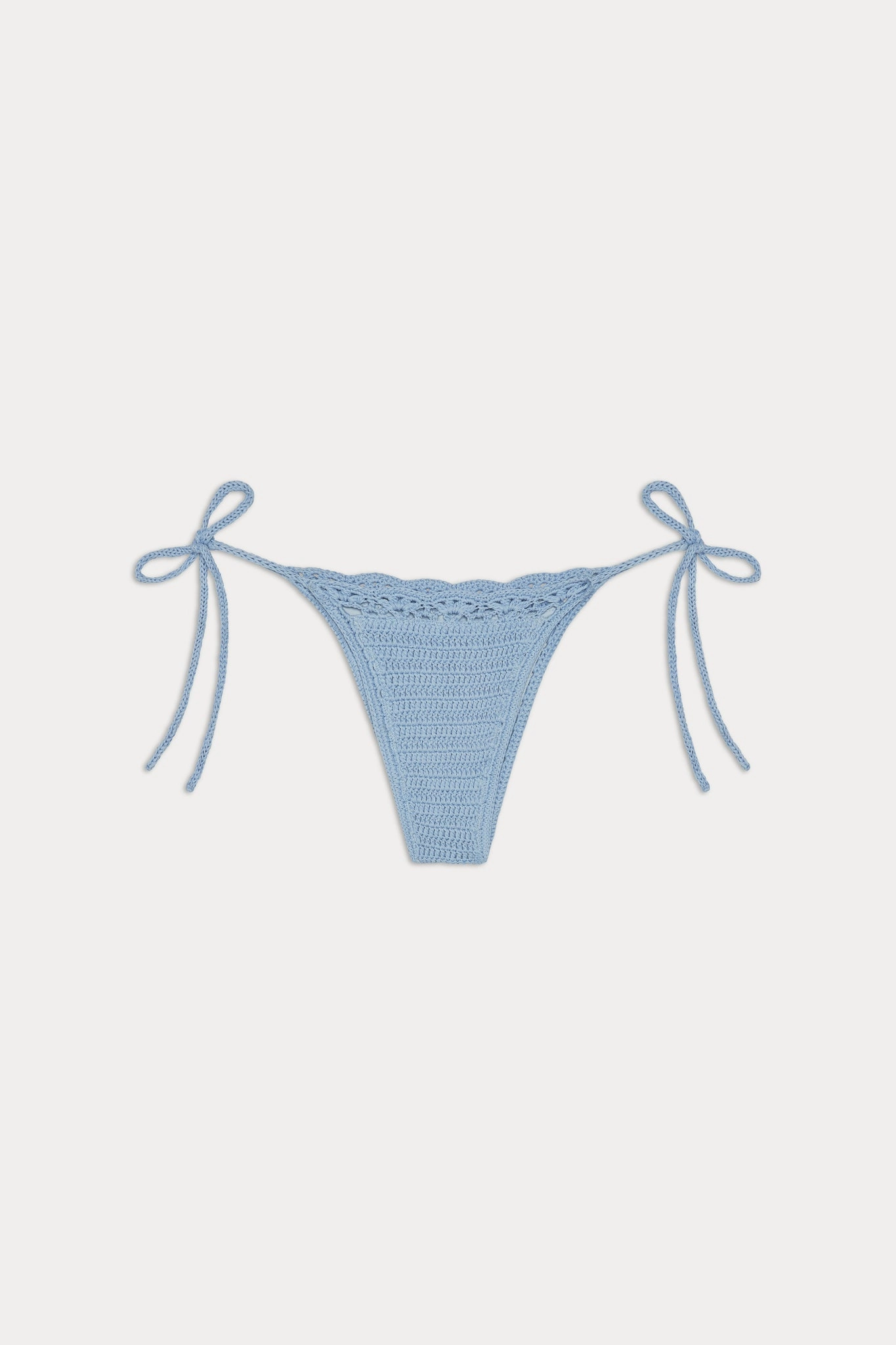 Mackenzie Crochet String Bikini Bottom - Blue Jay