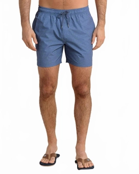 Make It Snappy Swim Trunk In Light Indigo mens full coverage swimwear, stylish mens swim trunks