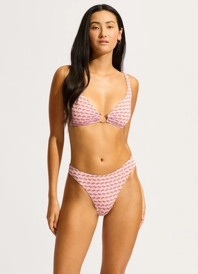 Mala Ring Front Tank Bikini Top - Blossom high waist bikinis women, cheeky cut bikinis for women