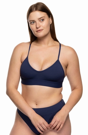 Mara Bikini Top - Navy inclusive swimwear styles, all season swimwear options