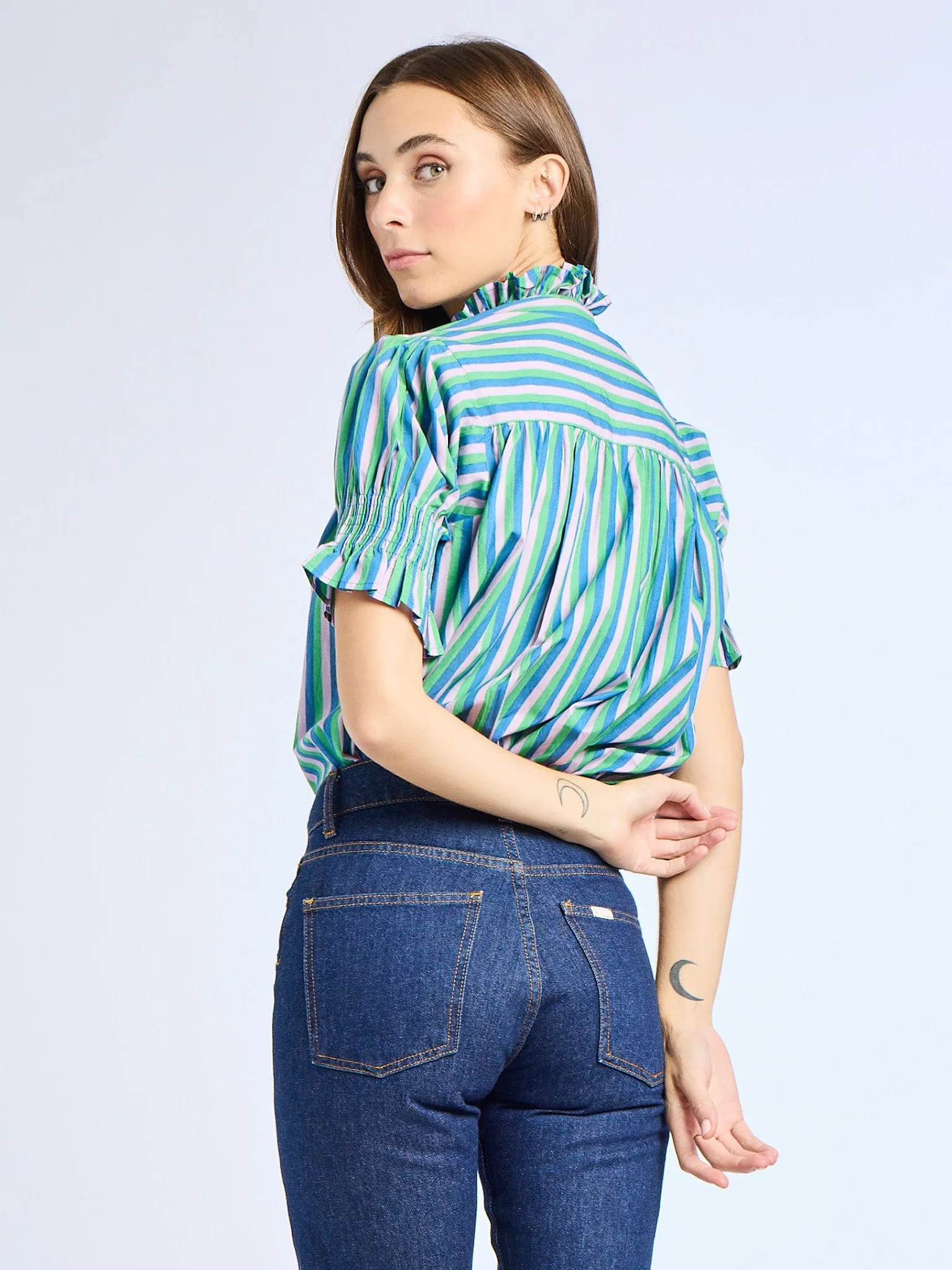 Marnie Top in Printemps Stripe
