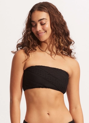 Marrakesh Tube Top - Black modern womens swimwear, one piece swimsuits women