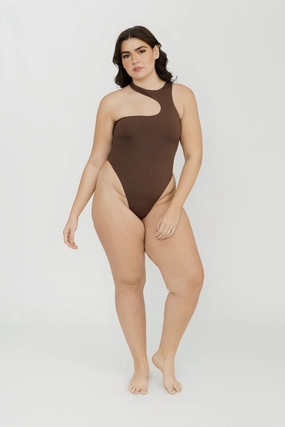 Mason One Piece - Chocolate soft fabric swimwear women, resort swimwear for ladies