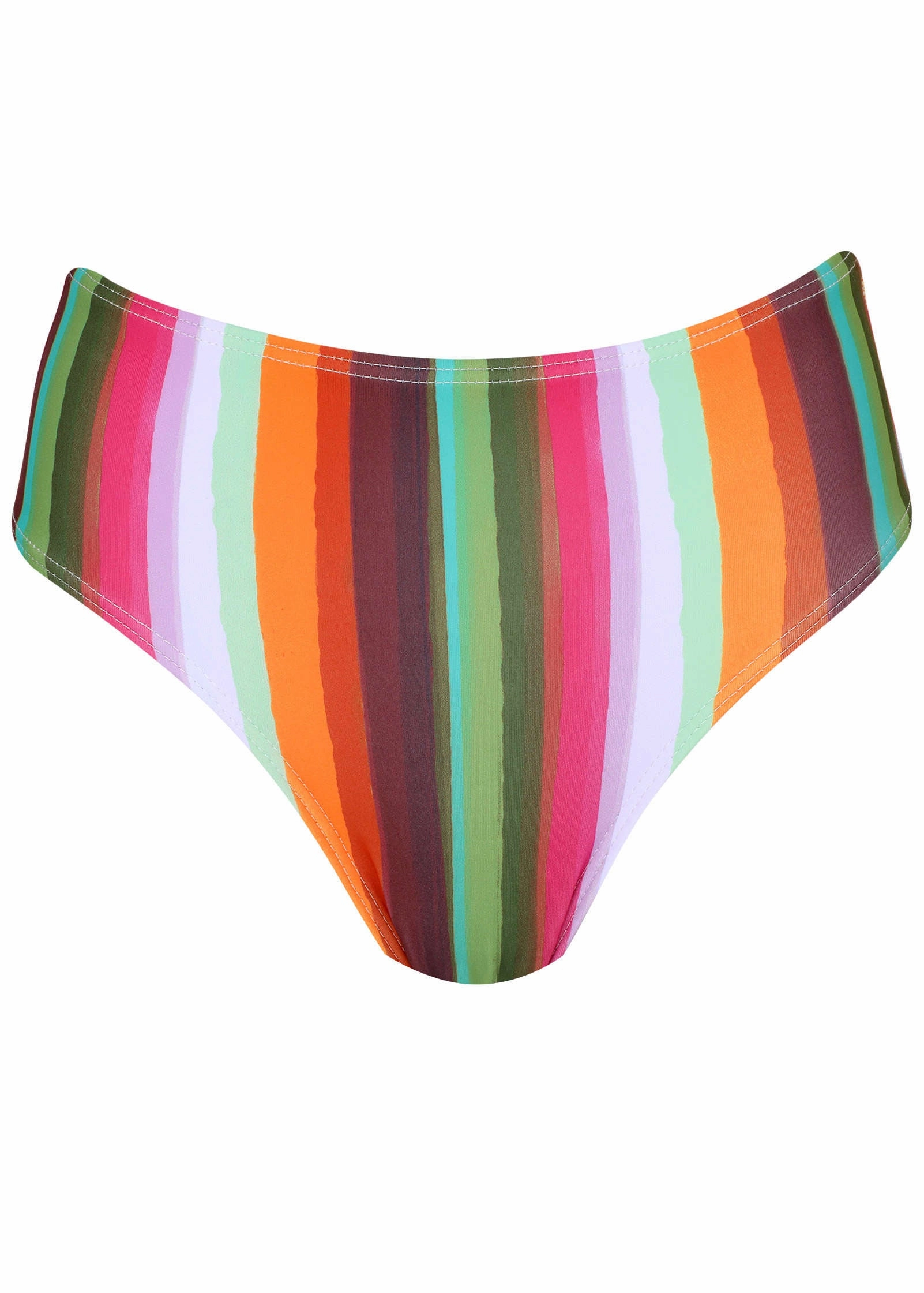 Maui Full Coverage Bottom - Painterly Stripe