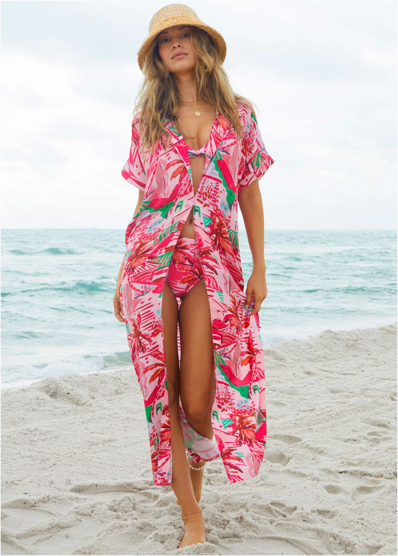 Maxi Button Down - Seaside Escape