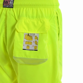 MC2 St. Barth Men's Neon Green Lightweight Fabric Men's Swim Shorts Trunks Pantone, XX-Large mens beach swimwear, quick dry mens swimsuits