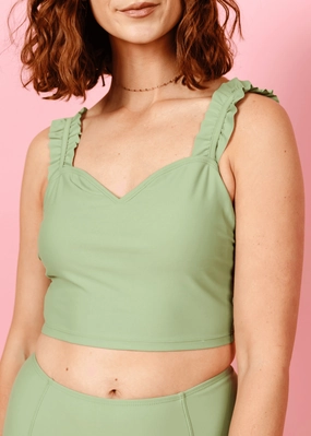 Meadow Green | Ripple Top tankini swim tops, adjustable bikini tops