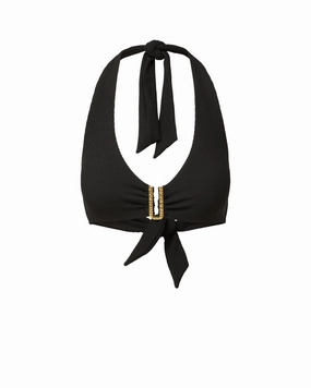 Melissa Top Black Texture strapless swimwear tops, lightweight swim tops
