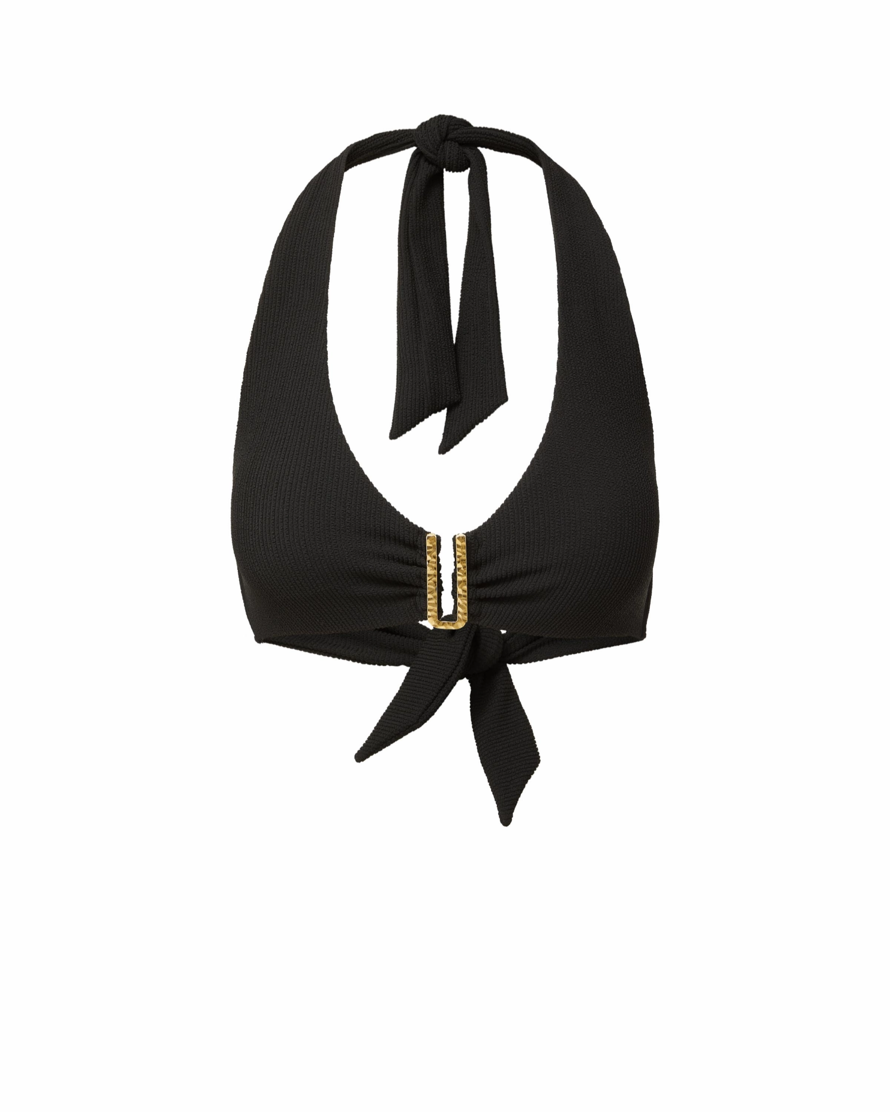 Melissa Top Black Texture strapless swimwear tops, lightweight swim tops