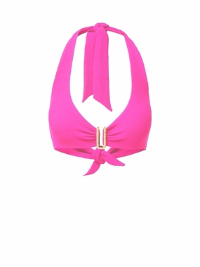 Melissa Top Shocking Pink Texture strapless swimwear tops, lightweight swim tops